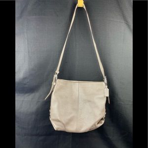 Coach Shimmering  Golden Leather Criss Body Bag F 15064